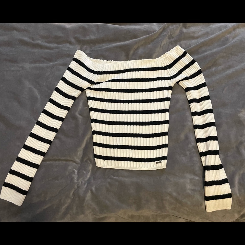 Hollister off-the-shoulder striped sweater